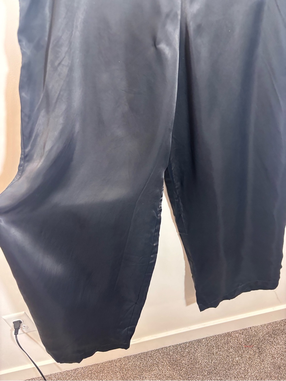 Athleta cool calm pant NWT XL Black Satin Feel Wide Leg Relaxed Pull On - Picture 6 of 16